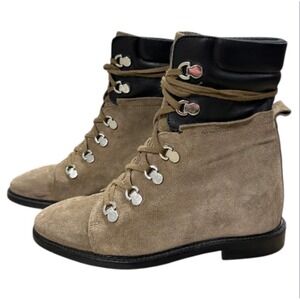 Aquatalia Clarissa Weatherproof Leather Suede Hiking Boot Bootie Italy Sz 11